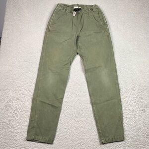 Gramicci Pants Men's Size S Green Elastic Waist Belted Cotton Hiking 32 Length *